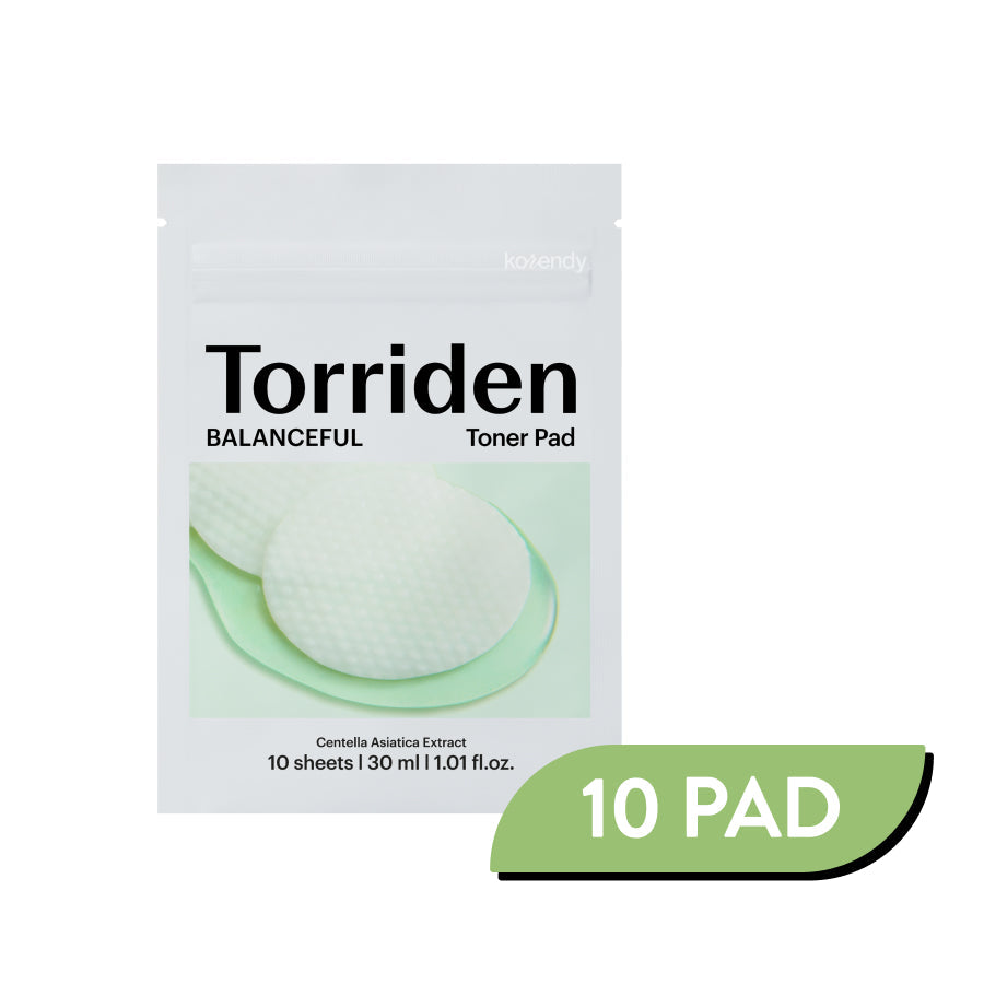 Torriden Balanceful Cica Toner Pad Pore Care Mini 10 Pads