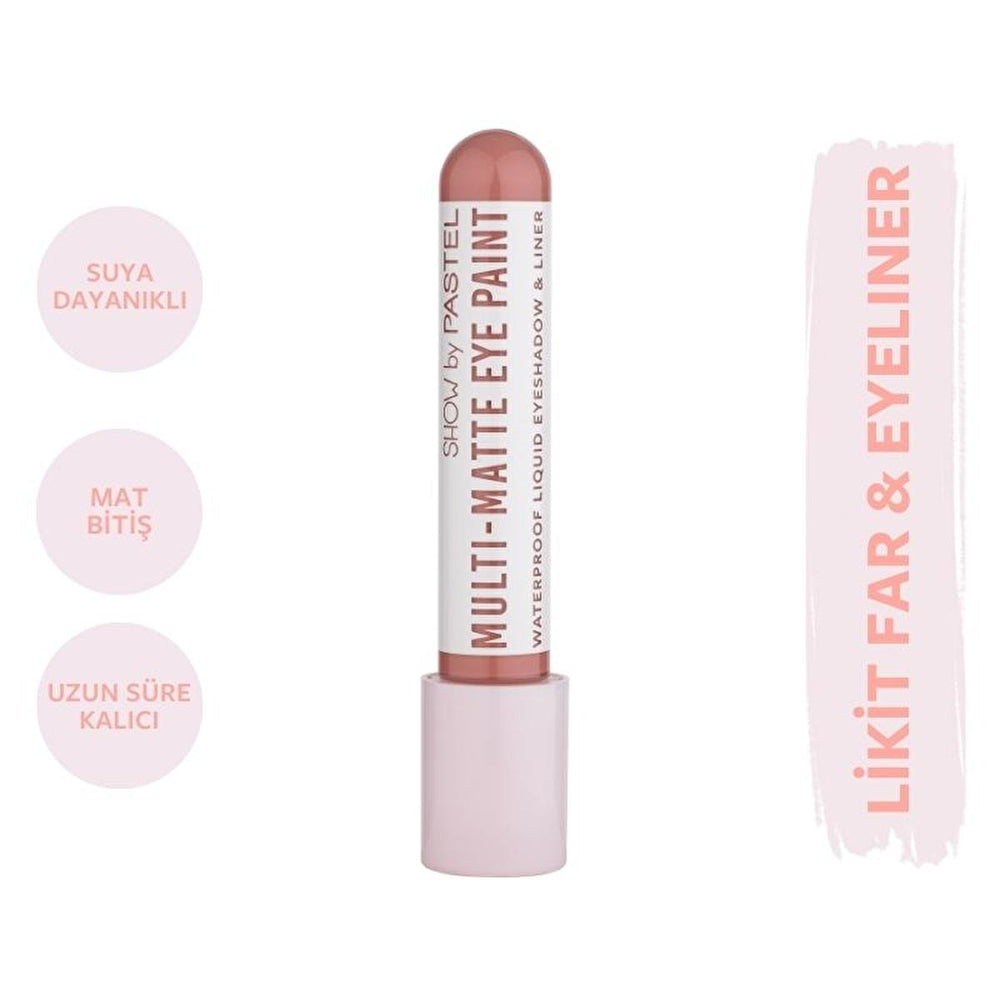 Show by Pastel Waterproof Eyeshadow & Eyeliner - Long-Lasting Matte Finish Eye Paint with Acmella Flower - view 5