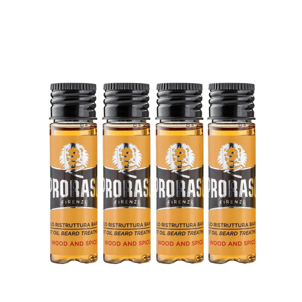 Proraso Hot Beard Oil Treatment Nourishing & Conditioning 4 x 17 ml