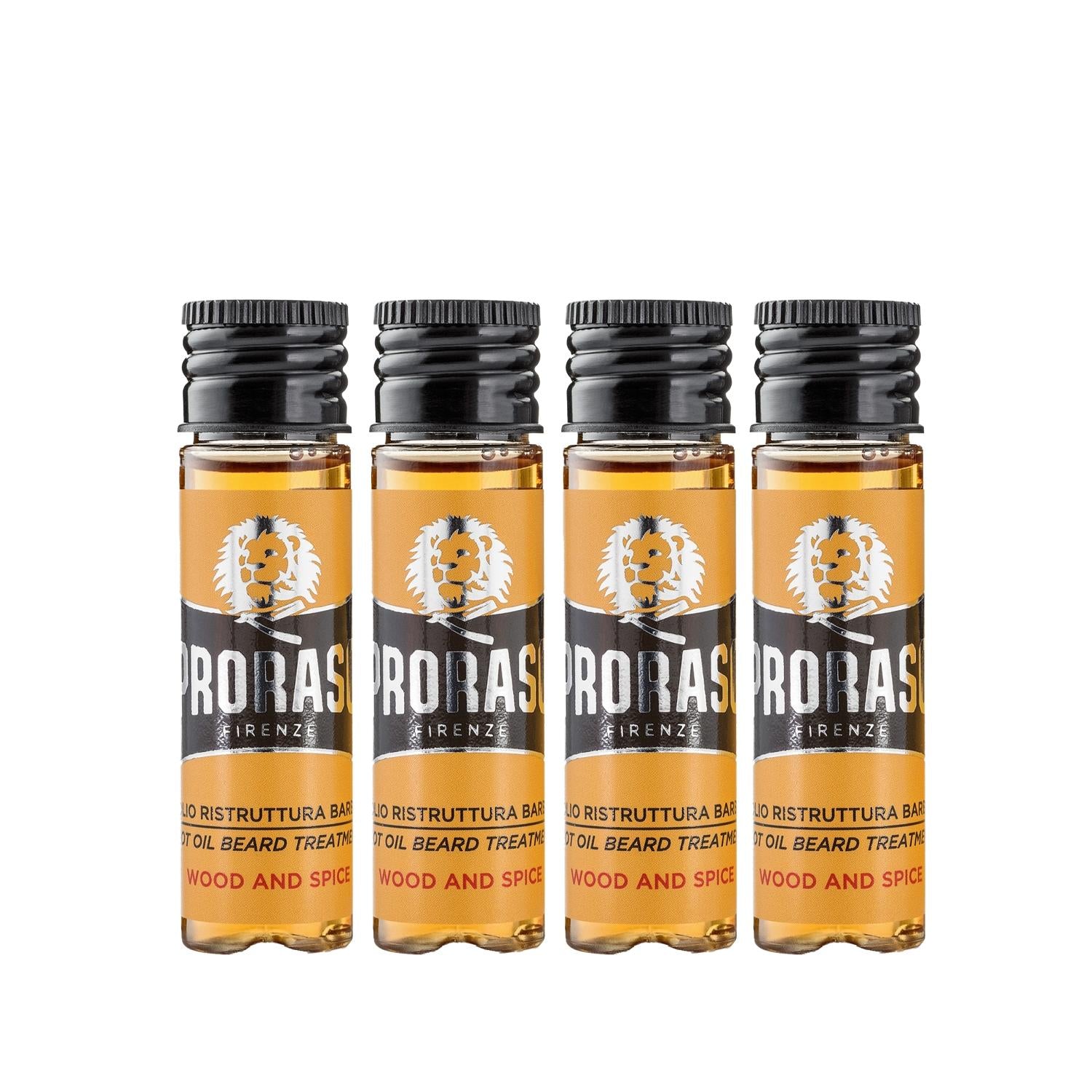 Proraso Hot Beard Oil Treatment Nourishing &amp; Conditioning 4 x 17 ml