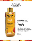 Agiva Peach Shower Gel for Soft Skin 500 ml