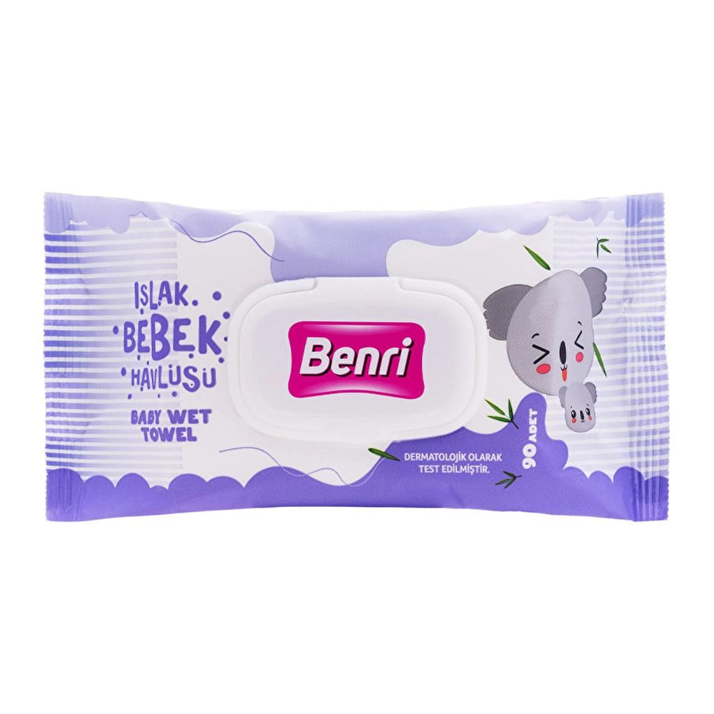 Benri Baby Wet Wipes for Gentle Cleansing 90 Count