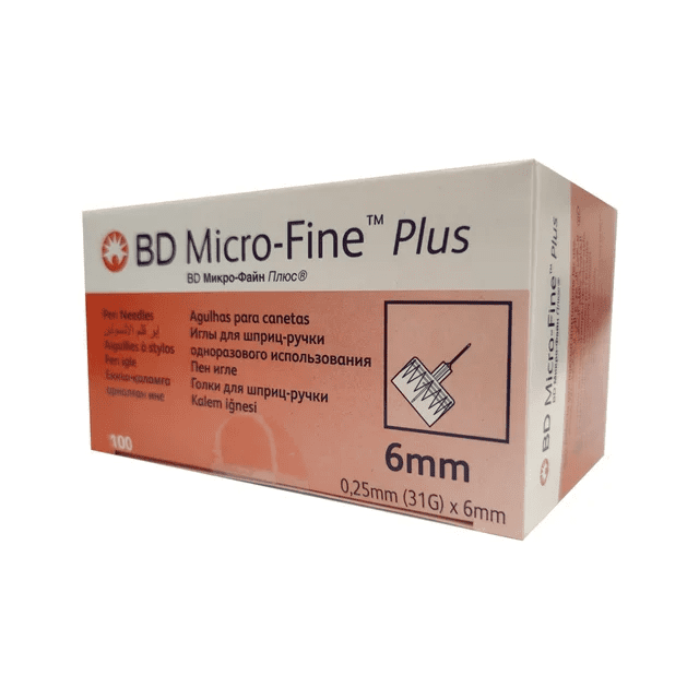 BD Micro-Fine Plus 6mm - 100 ct - Hygiene Products