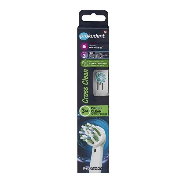 Prokudent Electric Toothbrush Replacement Heads - Cross Clean for Oral-B Genius, Pro & Vitality - 3 Pack - Superior Cleaning & Gum Protection Prokudent Electric Toothbrush Heads - Oral-B Compatible, Cross Clean Prokudent replacement heads, electric toothbrush heads, Oral-B compatible heads, cross action toothbrush heads, toothbrush head refills, electric toothbrush head replacement, Prokudent toothbrush head, Oral-B Genius compatible, Oral-B Pro compatible, Oral-B Vitality compatible, Prokudent, Oral-B, rep
