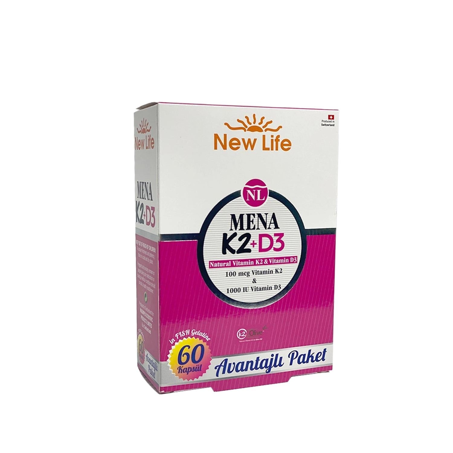 New Life Mena K2+D3: Bone & Immune Support - Powerhouse Vitamin Supplement with Menaquinone K2 & Cholecalciferol D3 for Enhanced Calcium Absorption - 60 Capsules New Life Mena K2+D3: Vitamin K2 & D3 for Bone & Immune Health Vitamin K2 supplement, Vitamin D3 supplement, K2 D3 capsules, New Life Mena K2 D3, Bone health supplement, Vitamin supplement, Dietary supplement K2 D3, Menaquinone K2, Cholecalciferol D3, Vitamin K2, Vitamin D3, Menaquinone, Cholecalciferol, Bone health, Immune support, Calcium absorpti