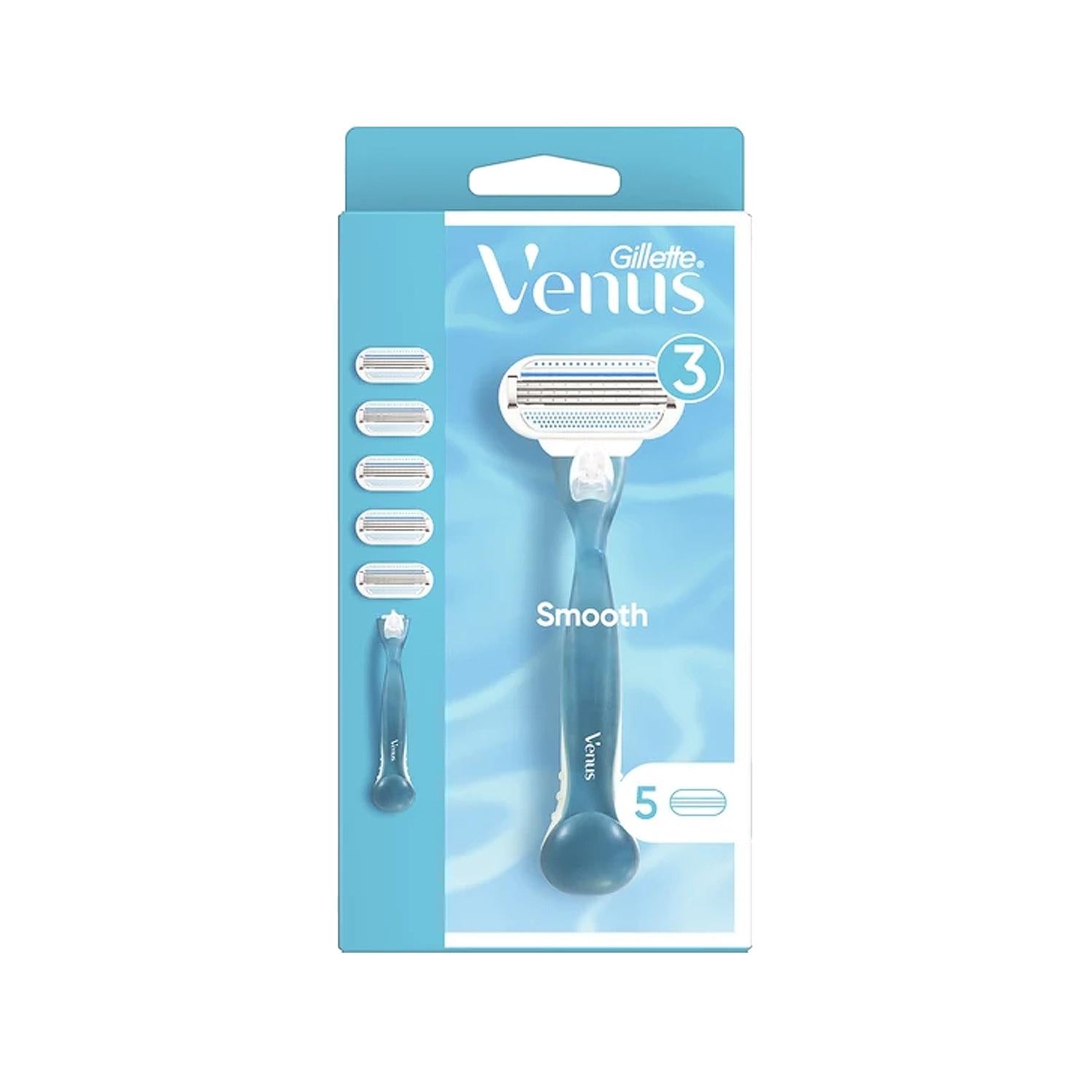 Gillette Venus Smooth Electric Razor for Women with 5 Replacement Blades - Women's Electric Shaver Starter Kit Gillette Venus Electric Razor for Women - Smooth Shaving Gillette Venus Electric Razor, Women's Electric Shaver, Smooth Shaving Experience, Electric Razor with Replacement Blades, Starter Kit for Electric Shaver, Women's Grooming, Electric Shavers for Women, Shaving Kit, Personal Care, Gillette Venus, Women's Shaving, Electric Razors