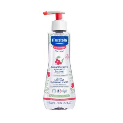 mustela soothing cleansing water, gentle cleansing water for newborns, baby care cleansing product Mustela Soothing Cleansing Water - Gentle Care | 300 ml Mustela Soothing Cleansing Water 300 ml - Gentle Care mustela, cleansing-water, baby-care, sensitive-skin, no-rinse, gentle-cleansing, vegan, fragrance-free, newborn, ai-generated