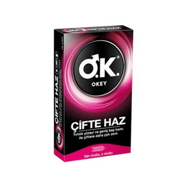 Okey Çifte Haz Textured Surface Condoms - 10 Pack for Enhanced Intimacy and Comfort Okey Çifte Haz Condoms for Enhanced Pleasure Condoms, Contraception, Safe Sex, Textured Condoms, Wide Head Condoms, Intimacy Enhancement, Comfortable Condoms, Reliable Contraception, Adult Intimacy Products, Safe Intimacy, Couples Intimacy Solutions