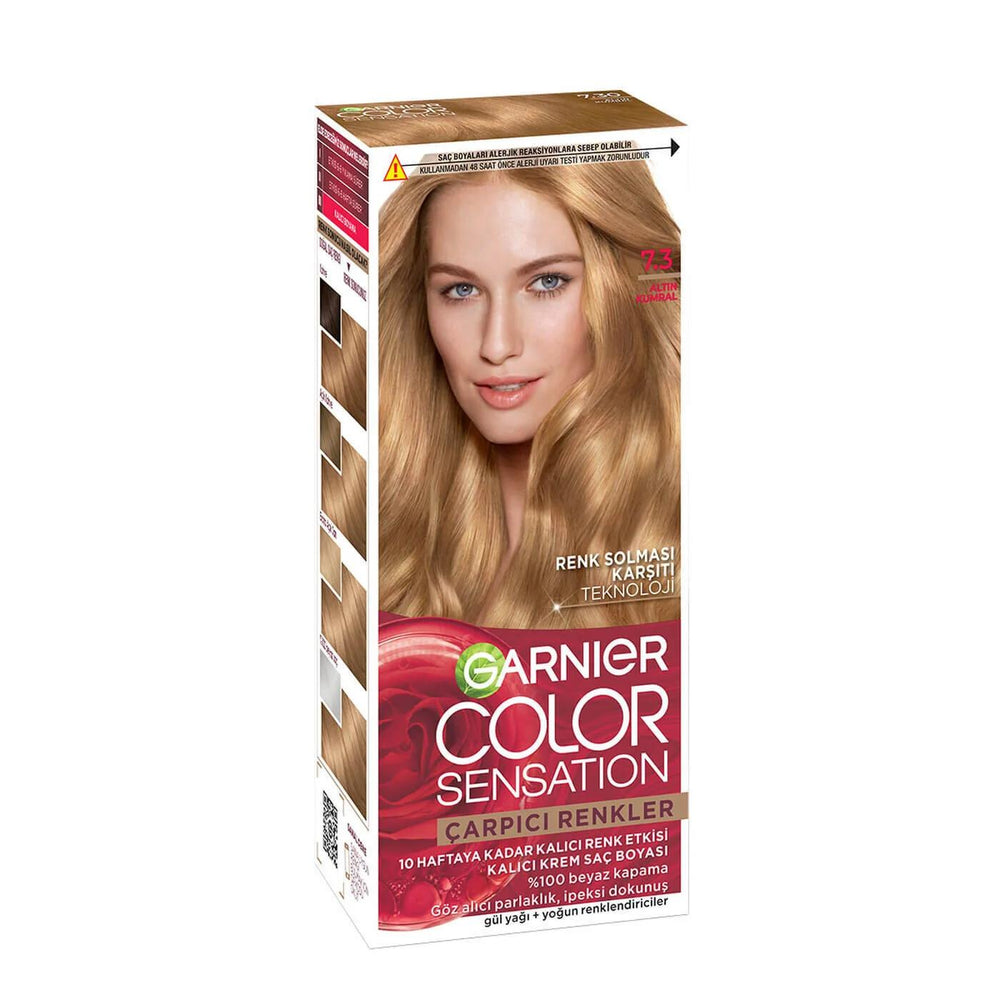 Garnier Color Sensation Hair Color 7.3 Golden Light Brown Kit