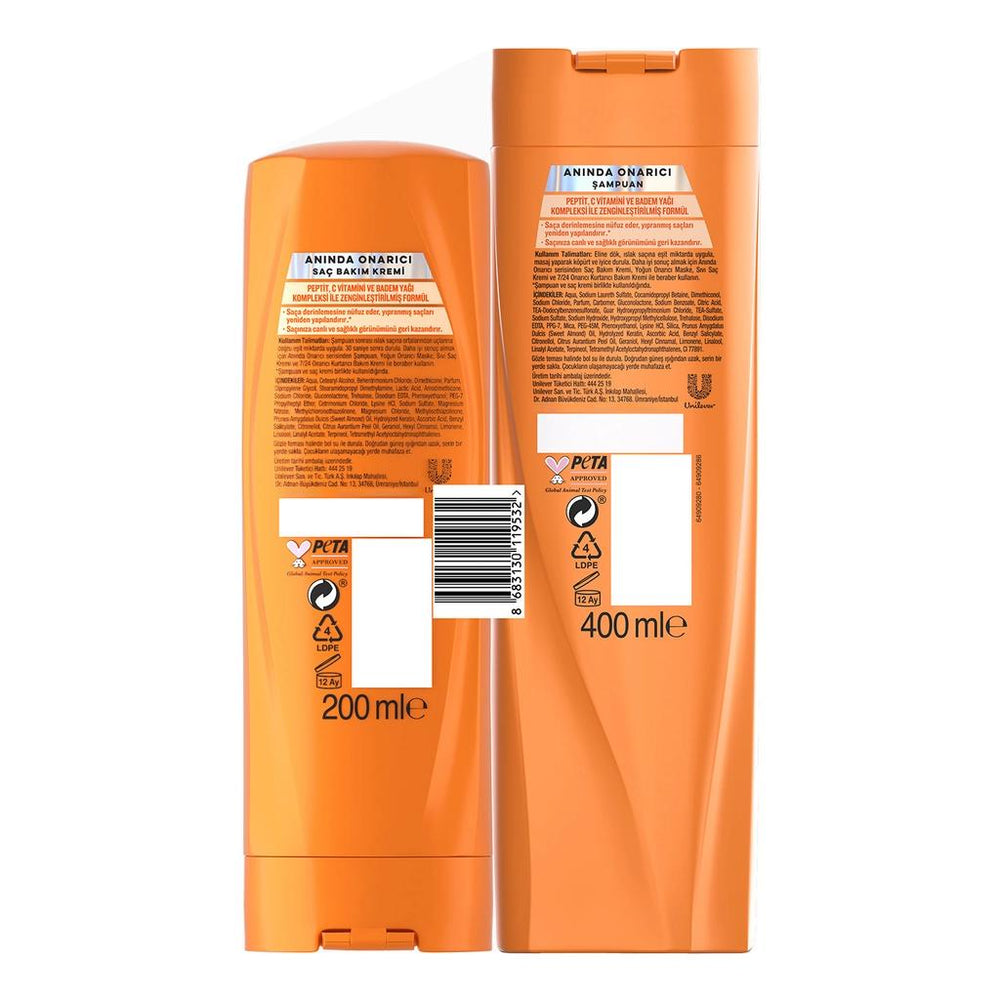 Elidor Instant Repair Shampoo 400ml & Serum Conditioner 200ml Set