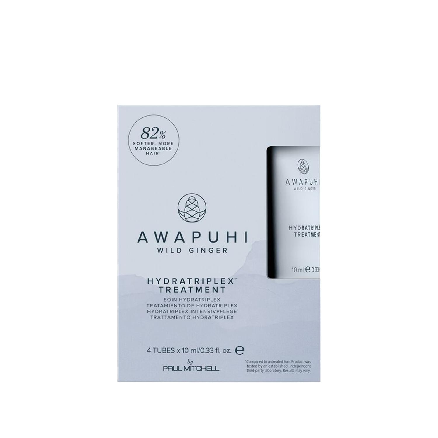 Paul Mitchell Awapuhi Wild Ginger Hydratriplex Treatment Salon Hair Treatment for Dry Damaged Hair - 4 x 10ml Paul Mitchell Awapuhi Wild Ginger Hydratriplex Treatment for Dry Hair Paul Mitchell Awapuhi Wild Ginger, Hydratriplex Treatment, Salon Hair Treatment, Hair Hydration, Travel-sized Hair Care, Hair Treatment for Dry Damaged Hair, Salon Quality Hair Care, Paul Mitchell Hair Products, Hair Nourishment, Hydrating Hair Treatment