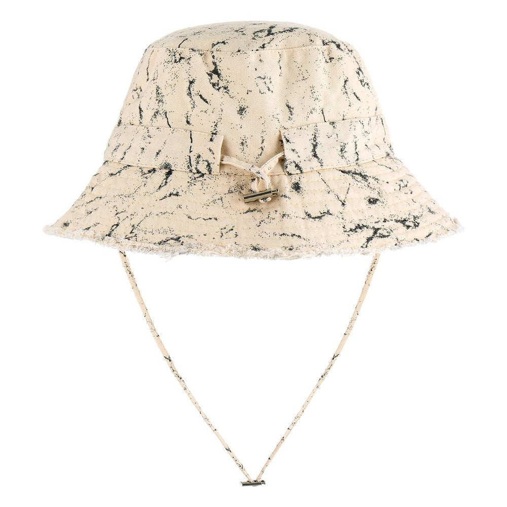 Eklips Doodle Pattern Beige Bucket Hat for Sun Protection