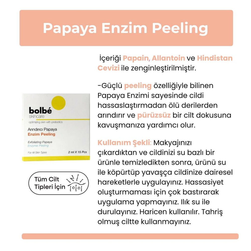 Bolbe Purifying Papaya Enzyme Peel for Smooth Skin 15 x 2ml