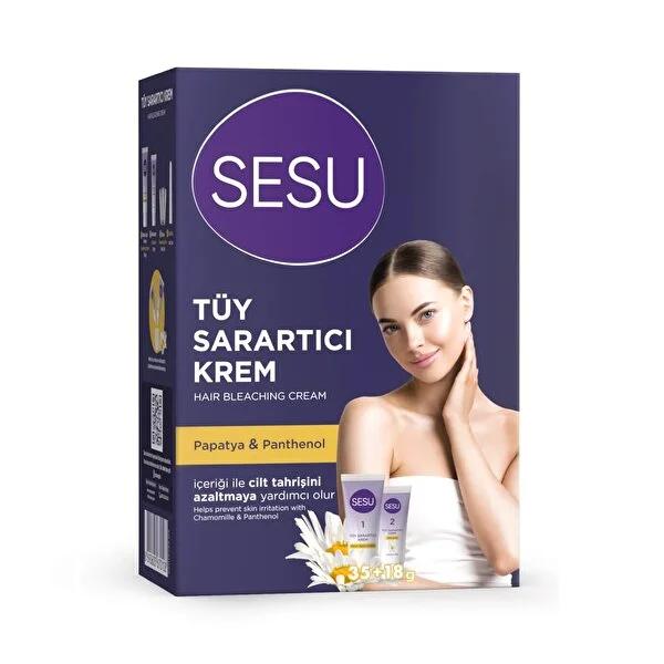 Sesu Hair Lightening Cream: Gentle Bleach with Chamomile for Sensitive Skin | Quick & Easy Hair Bleaching at Home Sesu Hair Lightening Cream: Gentle Bleach for Sensitive Skin hair bleaching cream, hair lightening cream, sesu tüy sarartıcı, tüy sarartıcı krem, hair bleach for sensitive skin, chamomile hair bleach, painless hair removal, easy hair bleaching, quick hair lightening, at home hair bleach, hair removal alternative, sensitive skin, chamomile extract, panthenol, skin irritation, quick solution, easy