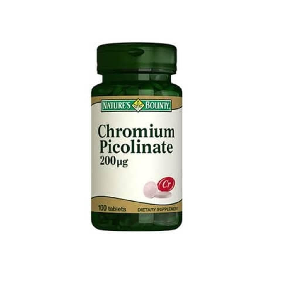 Natures Bounty Chromium Picolinate 200 Mcg Supplement - 100 Tablets, Gluten-Free, Lactose-Free, Supports Healthy Blood Sugar Levels - image 2