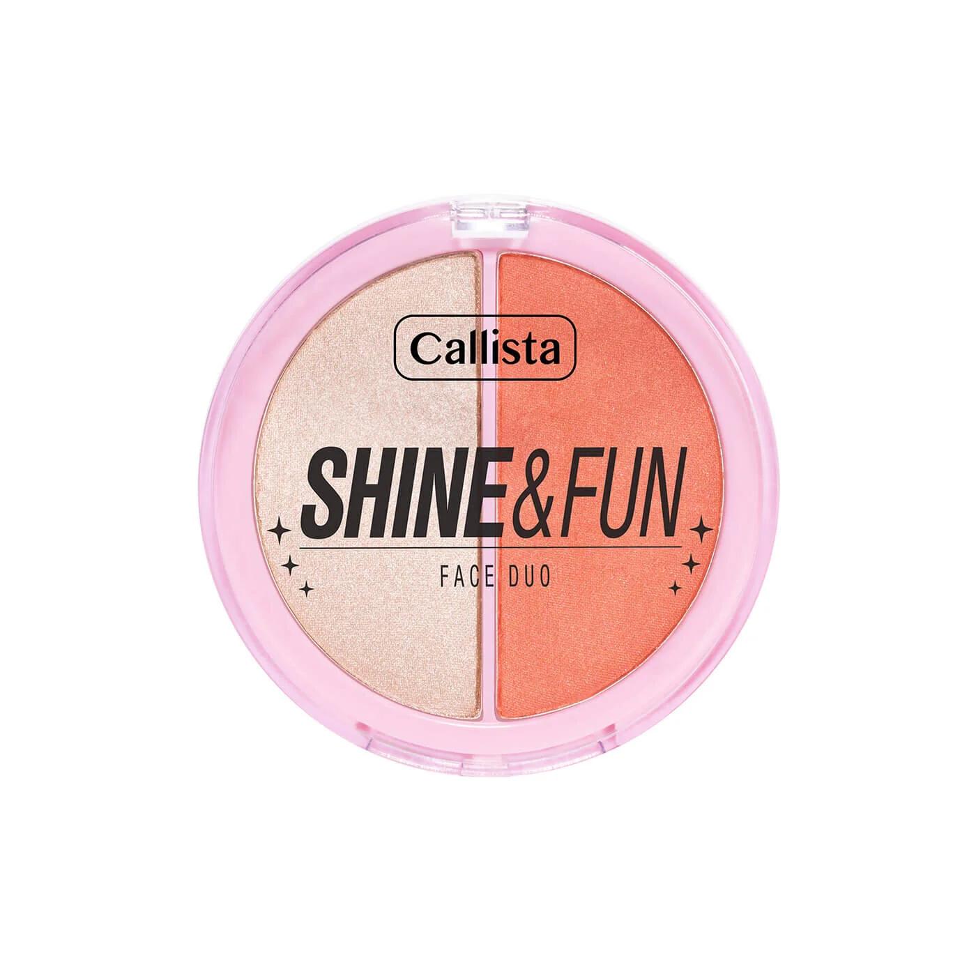 Callista Shine Fun Face Duo Blush &amp; Highlighter Palette 120
