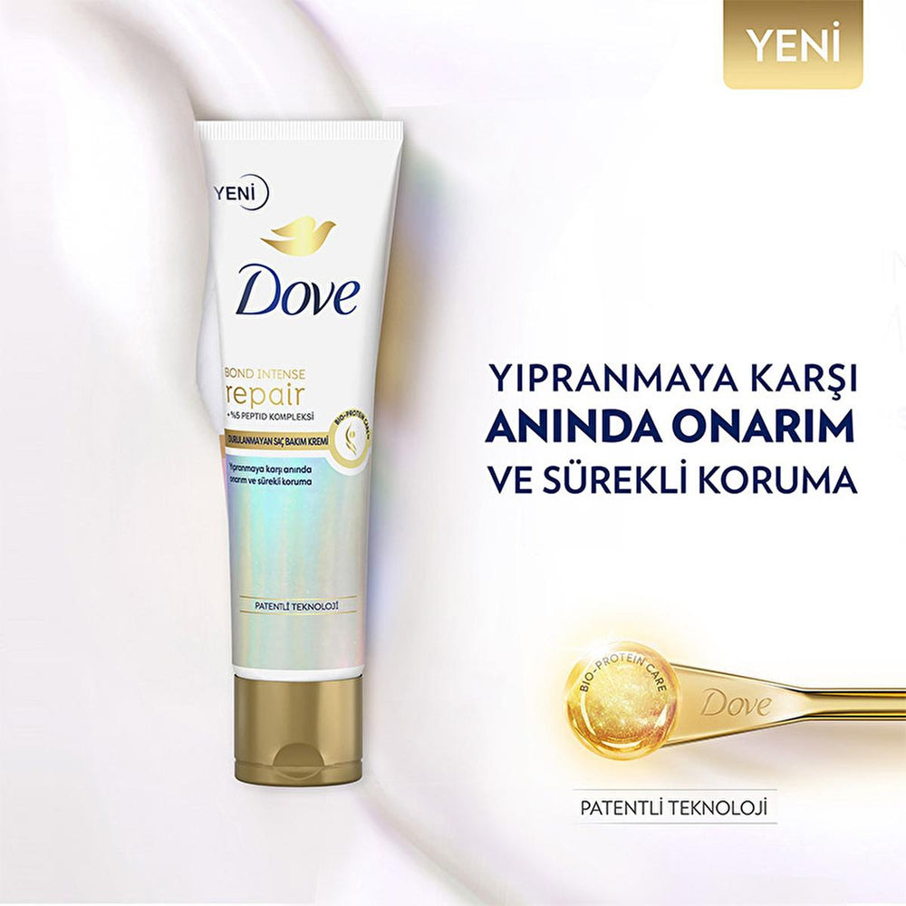 Dove Bond Intense Repair Leave-In Hair Conditioner: Reverse Damage, Peptide Repair & Heat Protection for Silky, Strong Hair Dove Bond Repair Conditioner: Repair & Protect Damaged Hair leave-in hair conditioner, bond repair cream, damaged hair treatment, peptide hair repair, heat protection for hair, chemical damage repair, Dove hair repair, no-rinse hair treatment, Bio-Protein hair care, hair bond strengthening, hair repair, hair treatment, conditioner, leave-in conditioner, peptide complex, bio-protein, he