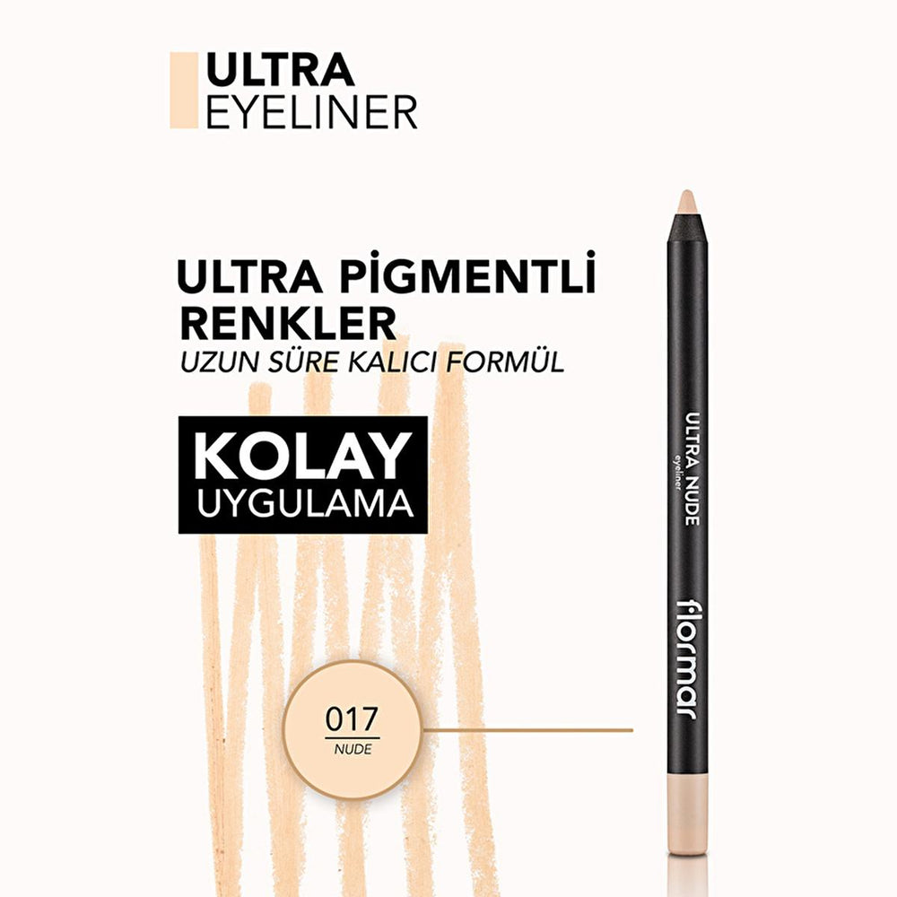 Flormar Mat Eye Pencil - High Pigmentation Eye Makeup with Soft Tip - Matte Finish Eye Pencil - view 4
