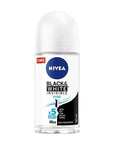 Nivea Invisible Black & White Pure Roll-On Deodorant: 48H Odor & Anti-Stain Protection, Alcohol-Free Formula - image 4