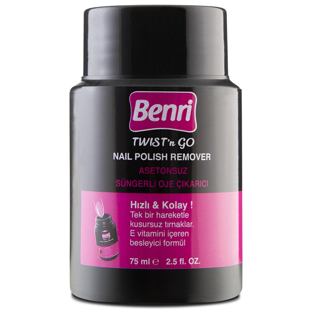 benri nail polish remover bottle with sponge, acetone-free nail polish remover 75ml, healthy nail polish remover with vitamin E and B5 Benri Nail Polish Remover 75 ml - Acetone-Free Formula with Vitamin E and B5 | Perfect for Nail Care Enthusiasts Benri Nail Polish Remover 75 ml - Acetone-Free Formula nail-polish-remover, acetone-free, nail-care, vitamin-e, pro-vitamin-b5, easy-use, nail-care-enthusiasts, remover-with-sponge, benri, ai-generated