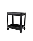 Decobella 2-Tier Wheeled Storage Cart - Kitchen & Bathroom Organizer, Durable Plastic, Easy Assembly