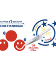 Carioca Erasable Magic Markers - 10 Piece Set for Kids, Includes 9 Colors & Corrective White Marker - view 4