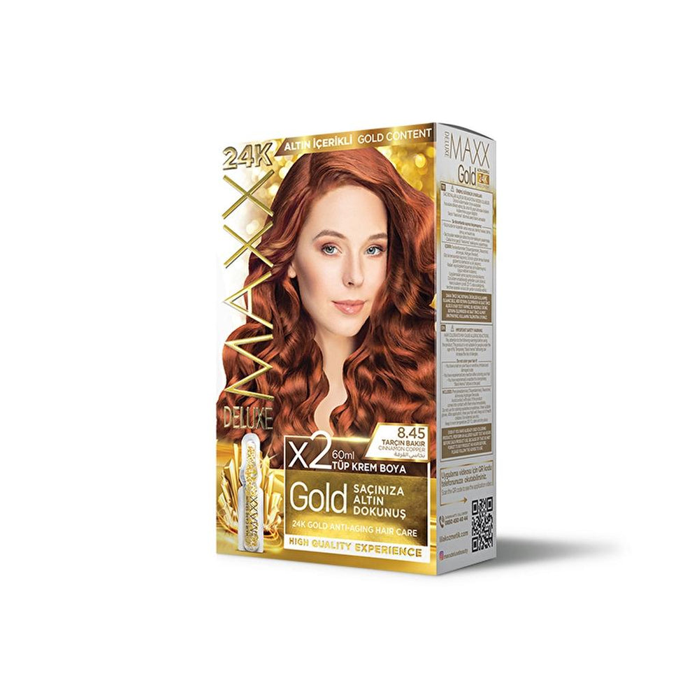 Maxx Deluxe Golden Beauty Hair Color 8.45 Cinnamon Copper