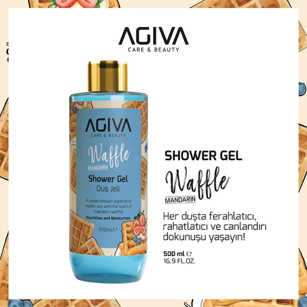 Agiva Mandarin Waffle Shower Gel for Fresh Skin 500 ml