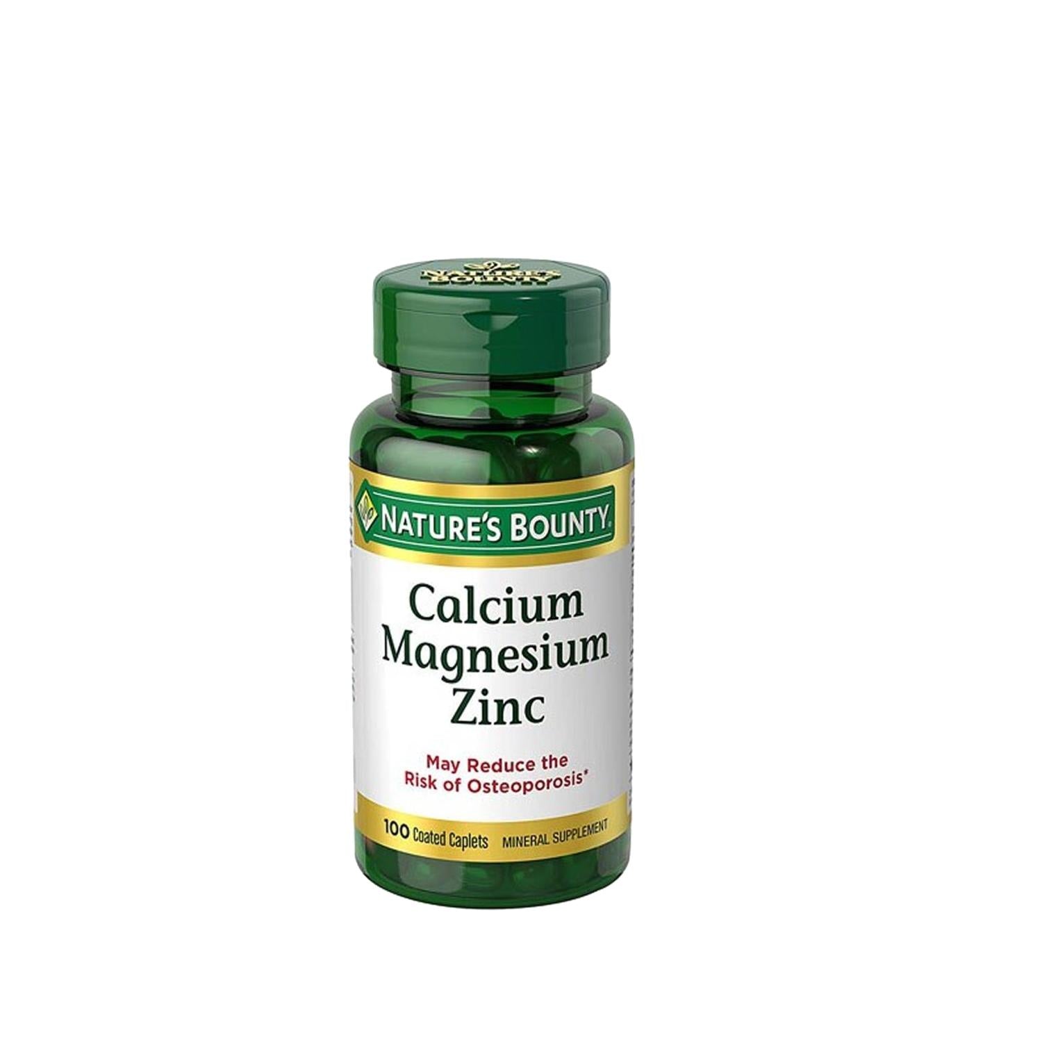 Nature's Bounty Calcium Magnesium Zinc Supplement for Bone Health - 100 Tablets Nature's Bounty Calcium Magnesium Zinc - Bone Health Support Calcium Magnesium Zinc Supplement, Nature's Bounty Calcium Supplement, Bone Health Support, Dietary Supplement, Calcium Magnesium Zinc Tablets, Health and Wellness, Supplement, Bone Health, Dietary Support, Minerals, Vitamins and Supplements