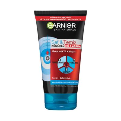 Garnier Skin Naturals 3-in-1 Charcoal Face Mask, Cleanser & Exfoliator - Blackhead Removal, Salicylic Acid Skincare - image 6