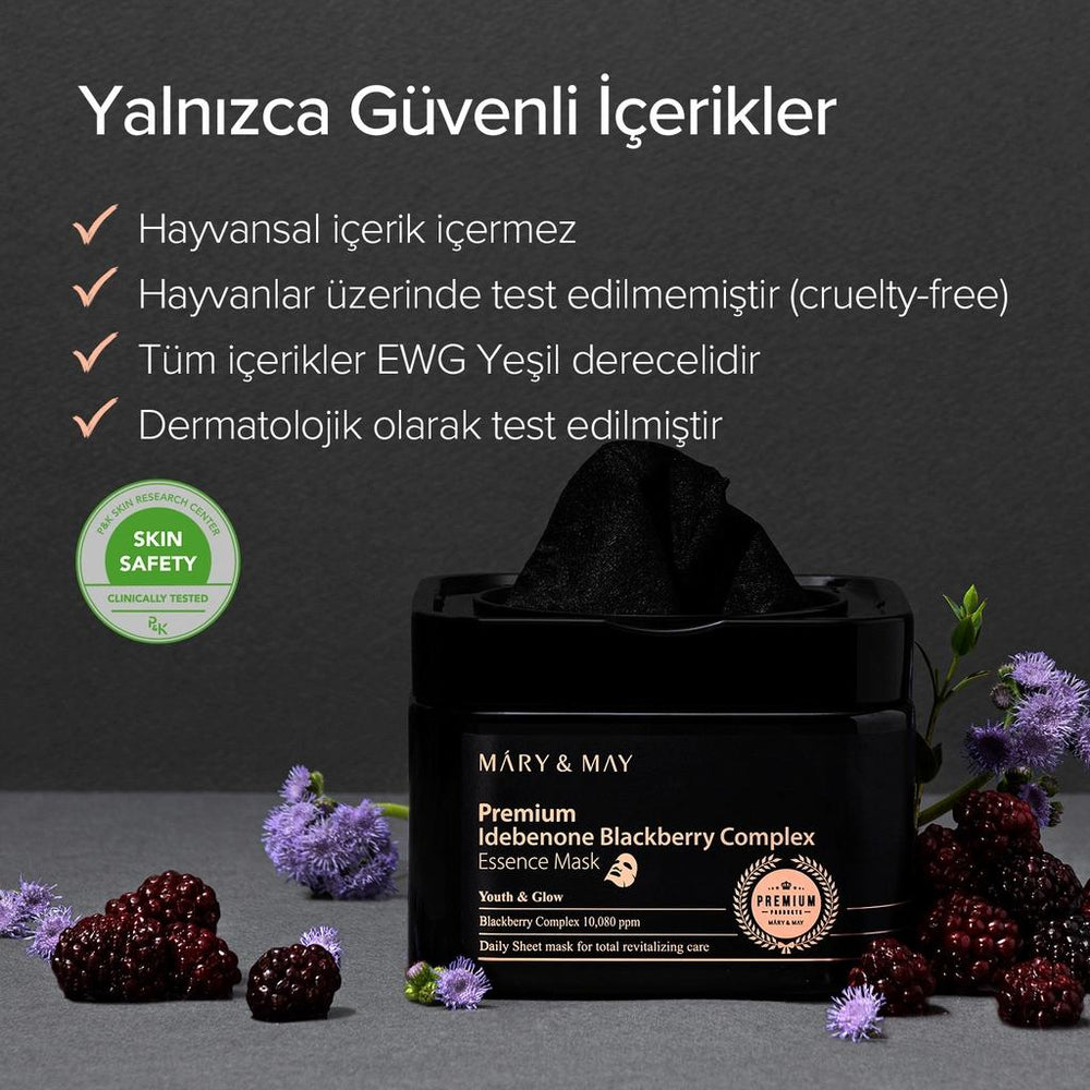Mary & May Idebenone & Blackberry Complex Mask Pack 20 Sheets