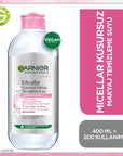 Garnier Micellar Makeup Remover Water - Gentle, Effective Cleansing for Sensitive Skin - 400ml Garnier Micellar Makeup Remover - Gentle & Effective micellar makeup remover, Garnier Micellar Water, makeup removal, sensitive skin care, gentle cleansing, skincare, cosmetics, beauty products, Garnier, micellar technology, no-rinse cleanser, face care, travel skincare