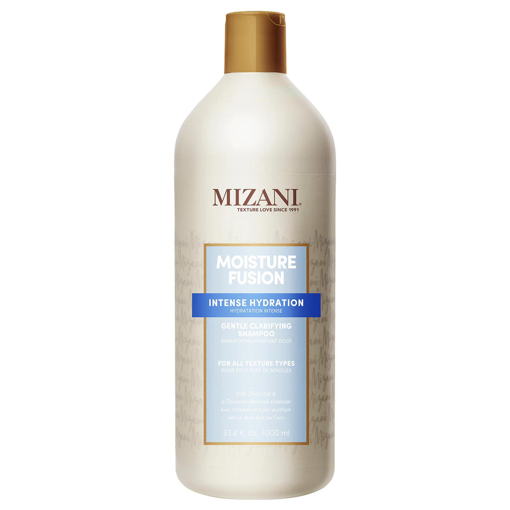 Moisture Fusion Gentle Clarifying Shampoo for Textured Hair - Charcoal & Coconut Oil Moisture Fusion Clarifying Shampoo for Textured Hair clarifying shampoo, textured hair care, gentle cleansing shampoo, charcoal shampoo, coconut oil hair care, hair cleansing, product buildup removal, moisture retention, versatile hair care, coily hair, curly hair, straight hair, wavy hair, fine hair, medium hair, thick hair, hair care routine