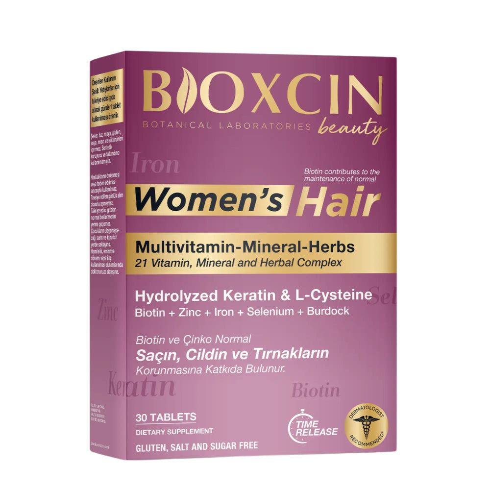 Bioxcin Women's Hair Supplement 30 Tablets box front