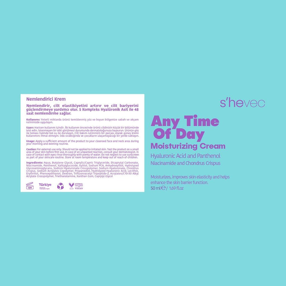 She Vec Any Time Of Day 48h Hydrating Water-Based Cream 50 ml