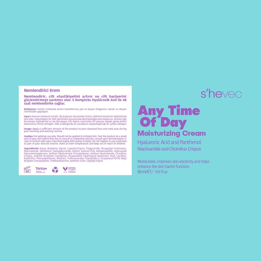 She Vec Any Time Of Day 48h Hydrating Water-Based Cream 50 ml