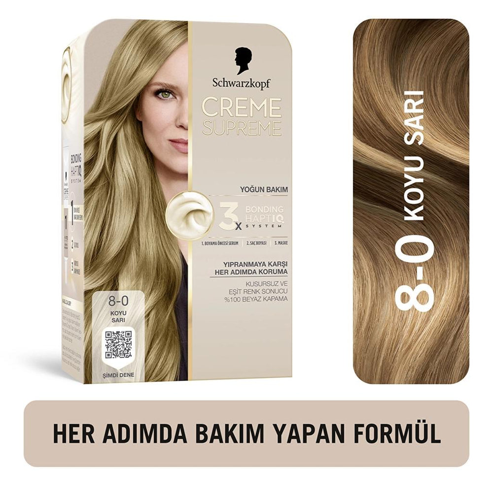 Schwarzkopf Creme Supreme Hair Color 8-0 Dark Blonde