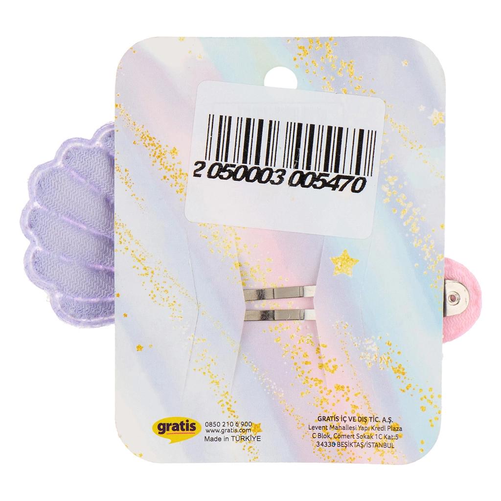 Eklips Pink Oyster Snap Hair Clips for Kids