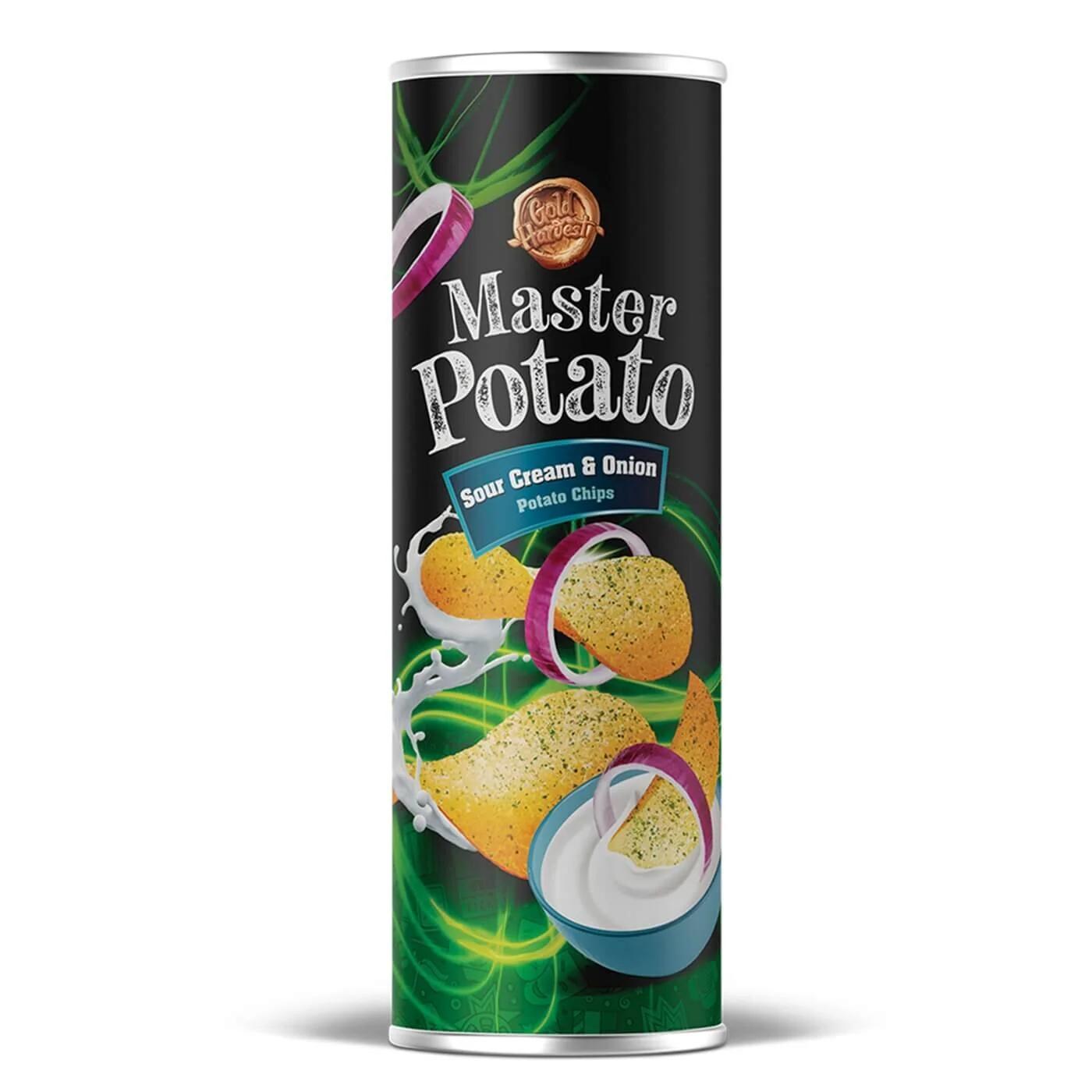 Master Potato Sour Cream &amp; Onion Crispy Potato Chips 160g