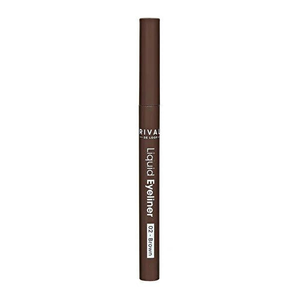 Rival de Loop Likid Eyeliner - Brown Liquid Eyeliner for Precise Eye Makeup - No:02 Rival de Loop Likid Eyeliner - Precise Brown Eye Makeup liquid eyeliner, brown eyeliner, Rival de Loop, eye makeup, cosmetics, makeup essentials, precise eyeliner, brown eye makeup, cosmetic products, beauty products