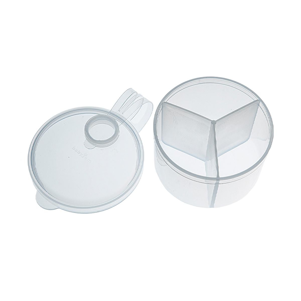Babyjem Portable Baby Formula Container - 3 Compartment Travel-Friendly Storage for Baby Formula Powder Babyjem Formula Container - Portable & Hygienic baby formula container, portable baby formula storage, baby feeding accessories, travel baby formula container, sterilizable baby formula container, baby care products, parenting essentials, baby feeding solutions, on-the-go baby feeding, baby travel accessories