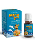 Argivit DHA Omega-3 Fish Oil Drops for Brain & Heart Health - 10ml Mixed Fruit Flavor Argivit DHA Omega-3 Drops - Brain & Heart Health Supplement DHA supplement, Omega-3 dietary supplement, Fish oil drops, Mixed fruit flavored supplement, Dietary supplement for Omega-3 deficiency, Brain health support, Heart health support, Cognitive development, Omega-3 rich, Health supplements, Nutritional supplements, Dietary support, Fish oil supplements, Cardiovascular health, Cognitive function support