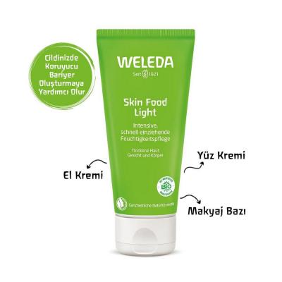 weleda-skin-food-light-moisturizer-75ml, weleda-light-moisturizer-application Weleda Skin Food Light - Daily Moisturizer | 75ml Weleda Skin Food Light Moisturizer 75ml weleda, skin-food-light, moisturizer, dry-skin-care, normal-skin-care, daily-care, light-weight, natural-ingredients, hydration, ai-generated