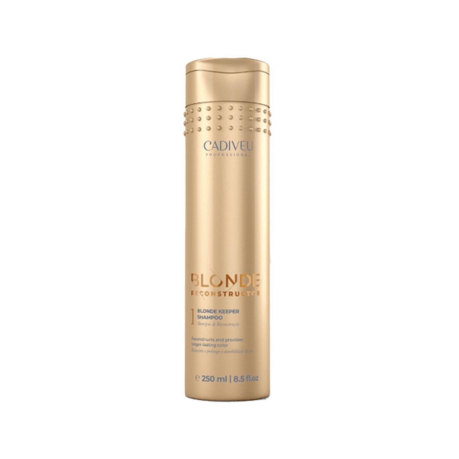 Cadiveu Color Protecting Shampoo for Blonde Hair - Maintains Vibrancy, Repairs Damage - 8.45 fl oz Cadiveu Blonde Shampoo - Color Protecting & Repair color protecting shampoo, blonde hair care, Cadiveu Blonde Reconstructor, hair reconstructor shampoo, color safe shampoo, blonde hair color protection, hair repair shampoo, vibrant hair color, healthy hair care, hair care products for blonde hair