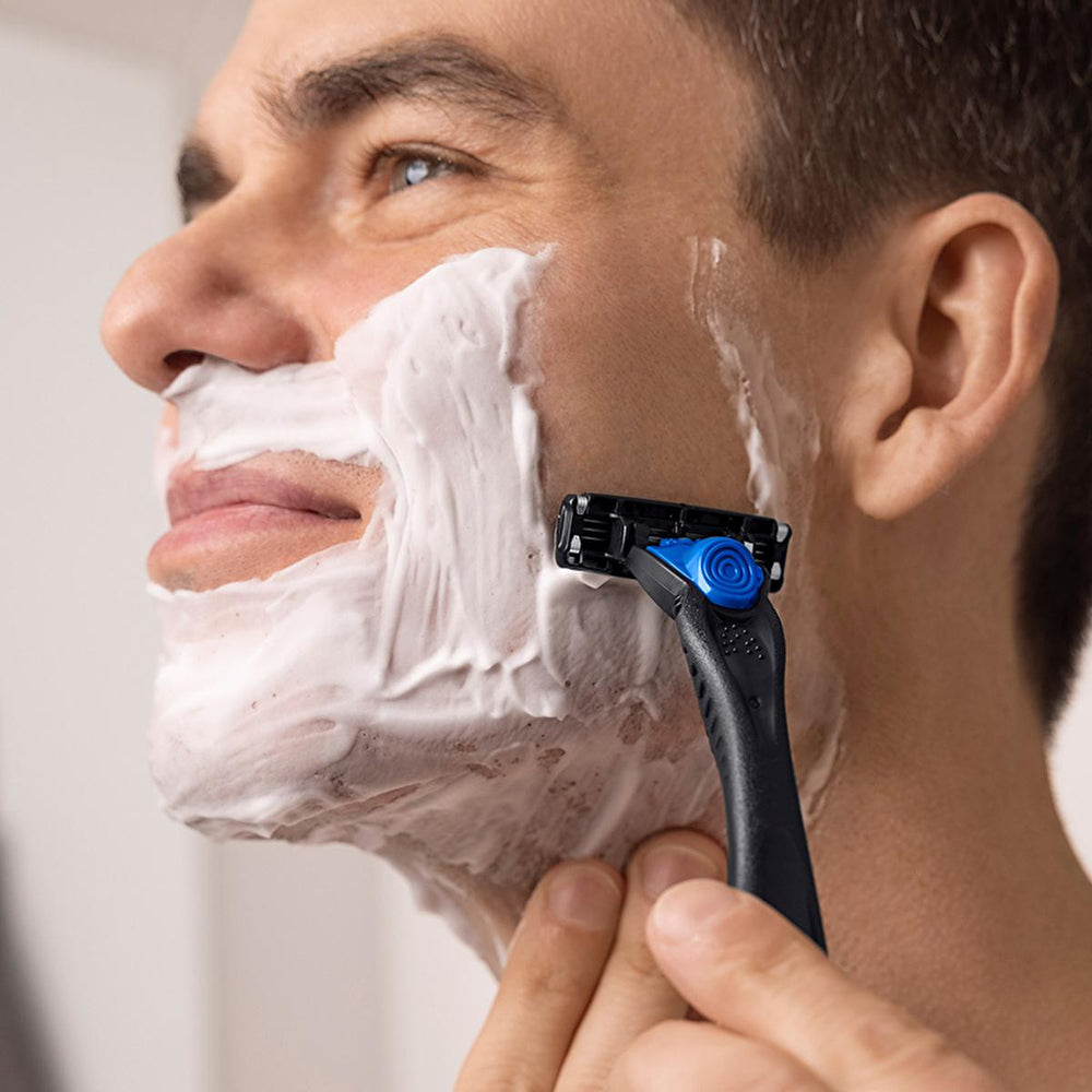 Bic Flex3 Hybrid Razor with Titanium Blades - Ergonomic Handle, Recyclable, Sensitive Skin Shaving Solution for Men - view 2