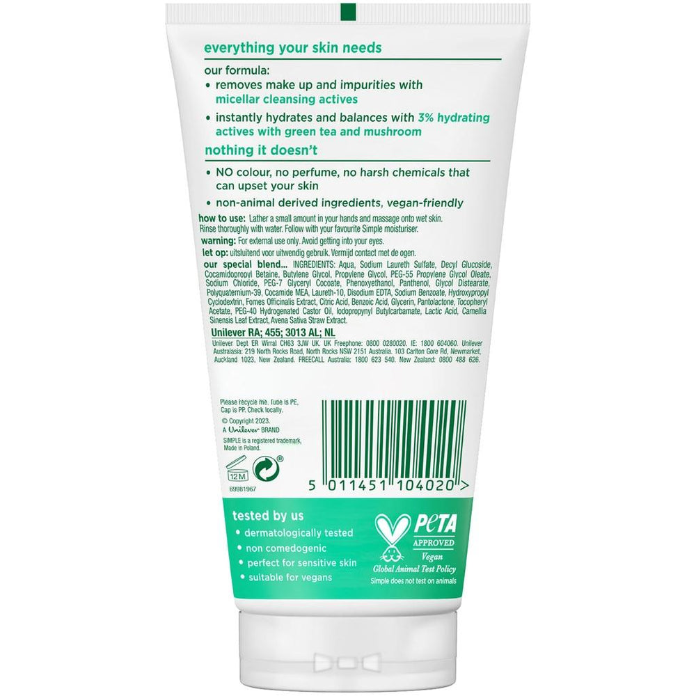 Simple Regeneration Age Resisting Facial Wash for Smooth Skin 150 ml