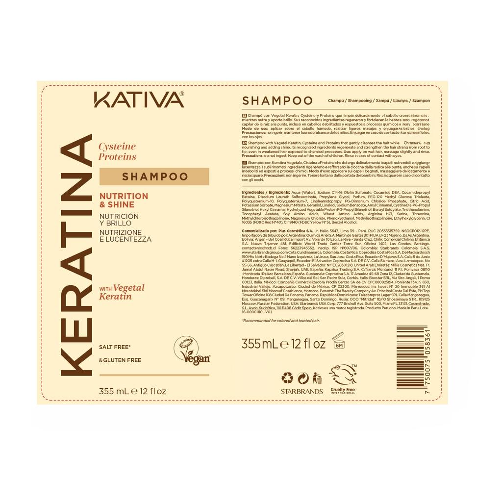 Kativa Keratinli Vegan Şampuan 355 ml