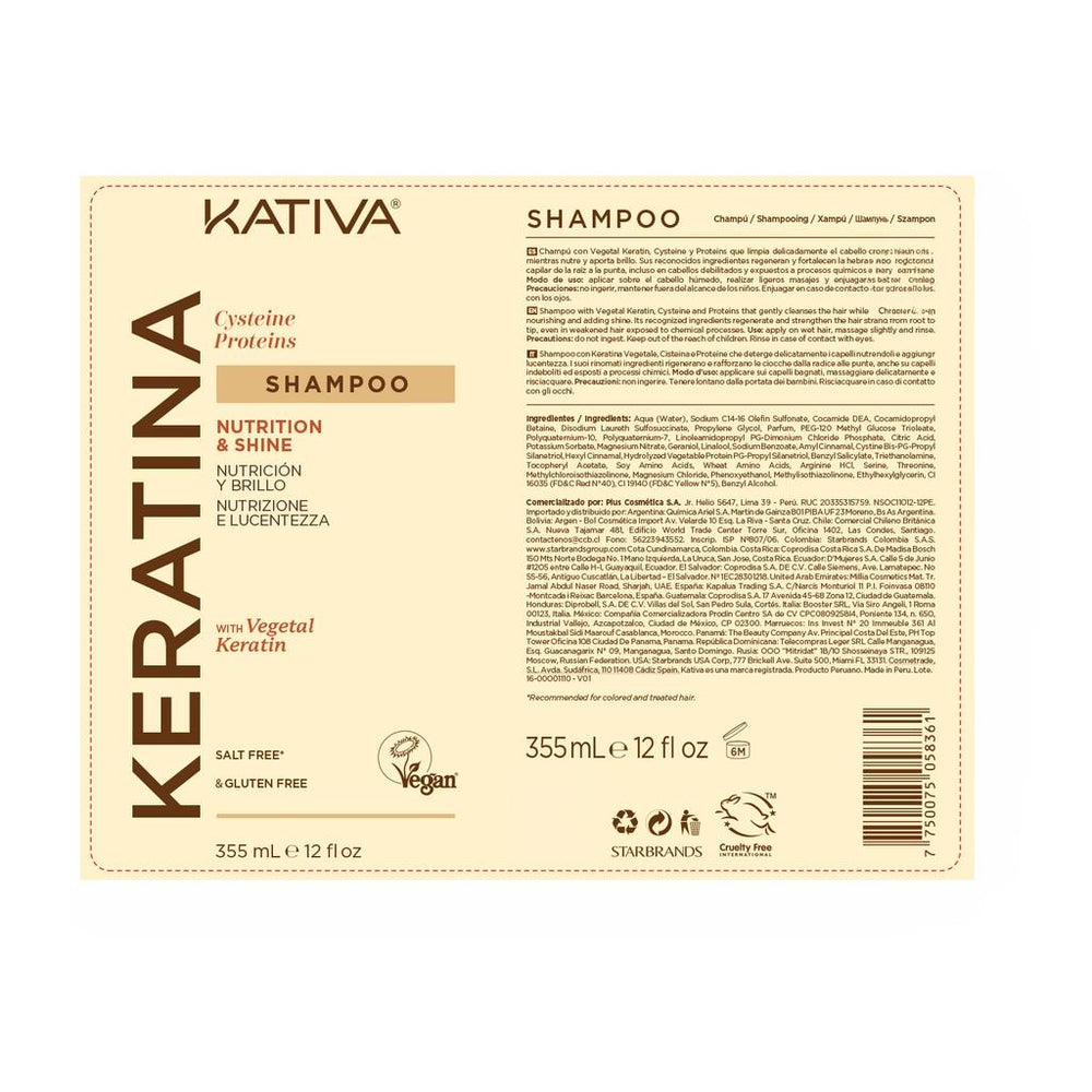 Kativa Keratinli Vegan Şampuan 355 ml