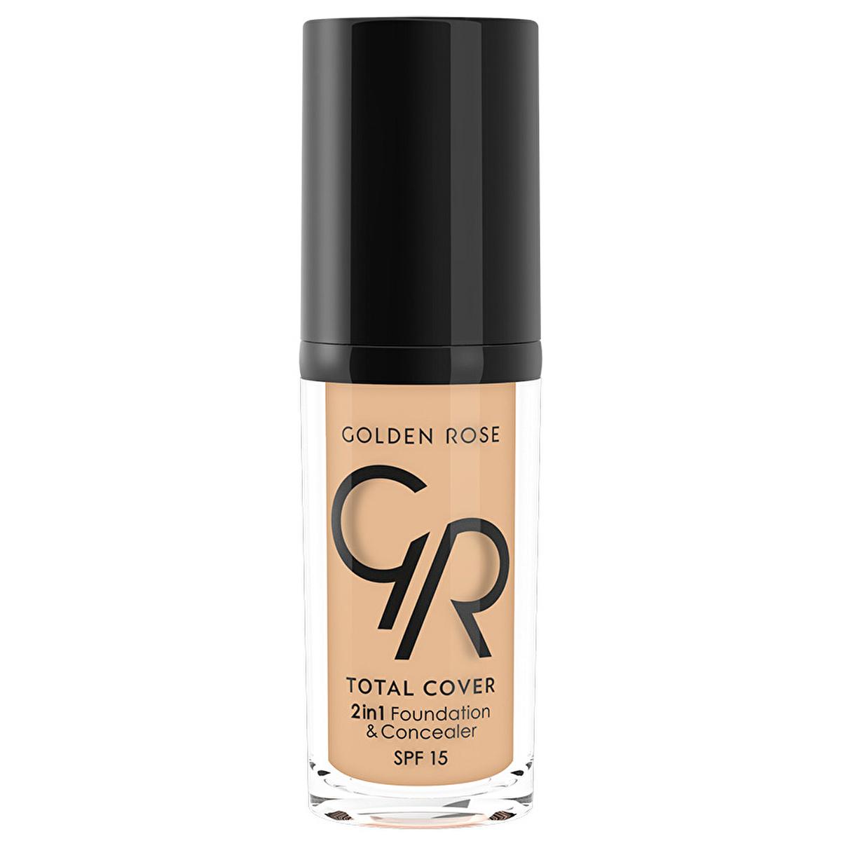 golden rose total cover 2in1 foundation & concealer, golden rose foundation & concealer in bottle, application of golden rose total cover concealer Golden Rose Total Cover 2in1 Foundation & Concealer - High Coverage, Lightweight Formula for Teens and Adults | 1.01 fl. oz. Golden Rose Total Cover 2in1 Foundation & Concealer foundation, concealer, makeup, golden-rose, beauty, lightweight, high-coverage, teens, adults, ai-generated