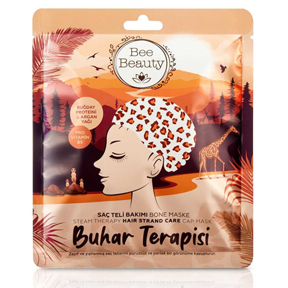 Bee Beauty Steam Therapy Hair Care Mask with Argan Oil & Pro-Vitamin B5 for Damaged Hair Repair - Hair Mask